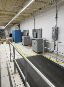 Commercial electrical panels and conduits installed in a data center by Trizone Electric, LLC in Houston, TX.