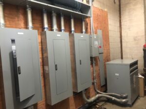 Commercial electrical panels and a large transformer installation by Patriot Electric L.L.C in Phoenix, AZ