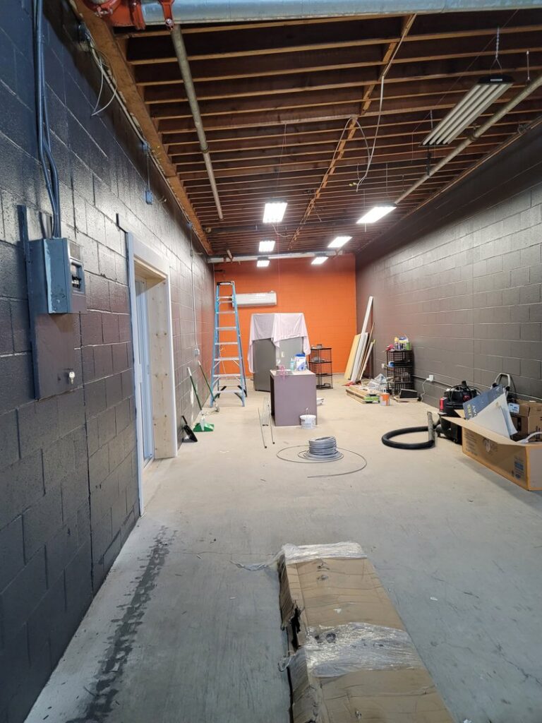 Commercial electrical renovation with new wiring and lighting installation by Julio A Lopez Electrician in Lowell, MA.