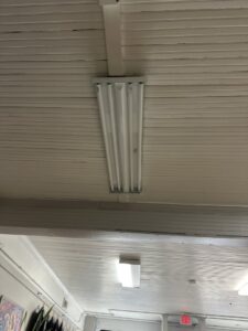 Commercial fluorescent lighting fixtures installed by Advance Electrical Contractors in Milwaukee, WI.