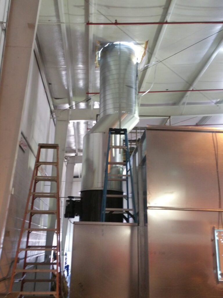 Large commercial HVAC ductwork and equipment installation by Alien Air Conditioning and Heating in Phoenix, AZ.