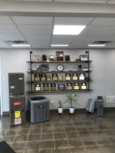 Commercial HVAC ductwork and a large unit being installed by Climate Solutions. Inc. in Cape Coral, FL.