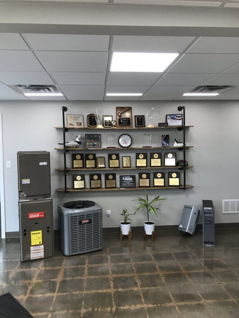 Commercial HVAC ductwork and a large unit being installed by Climate Solutions. Inc. in Cape Coral, FL.