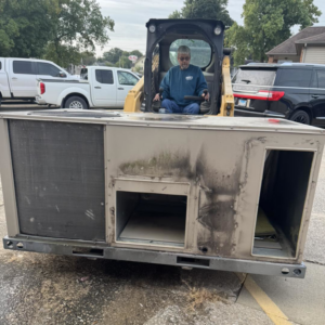 A large commercial HVAC unit being replaced by Brown's Heating & Air Conditioning in Columbia, TN.