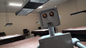 Commercial LED lighting fixtures installed in a large room by The Wire Guy in San Jose, CA.