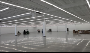 Extensive commercial lighting installation in a large space by Current Solutions Electric in Boca Raton, FL