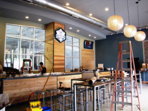 Commercial lighting installation in a new business space by Metro Electrical Services in Tallahassee, FL