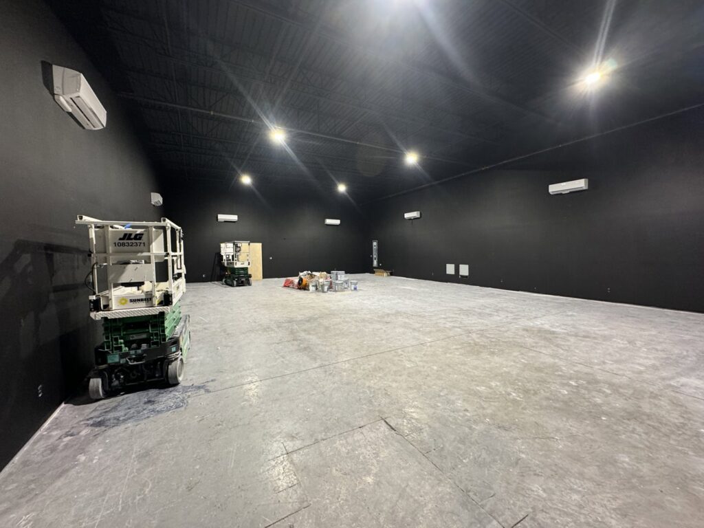 Multiple indoor mini-split units installed in a large commercial space by Federal Heating & Cooling in Dresden, OH.