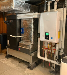 Multiple commercial mini-split outdoor units installed on a building by Dane HVAC in Willowbrook, IL.