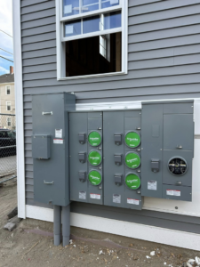 Commercial or multi-unit residential electrical meters installed by KG Electric LLC in Cumberland, RI