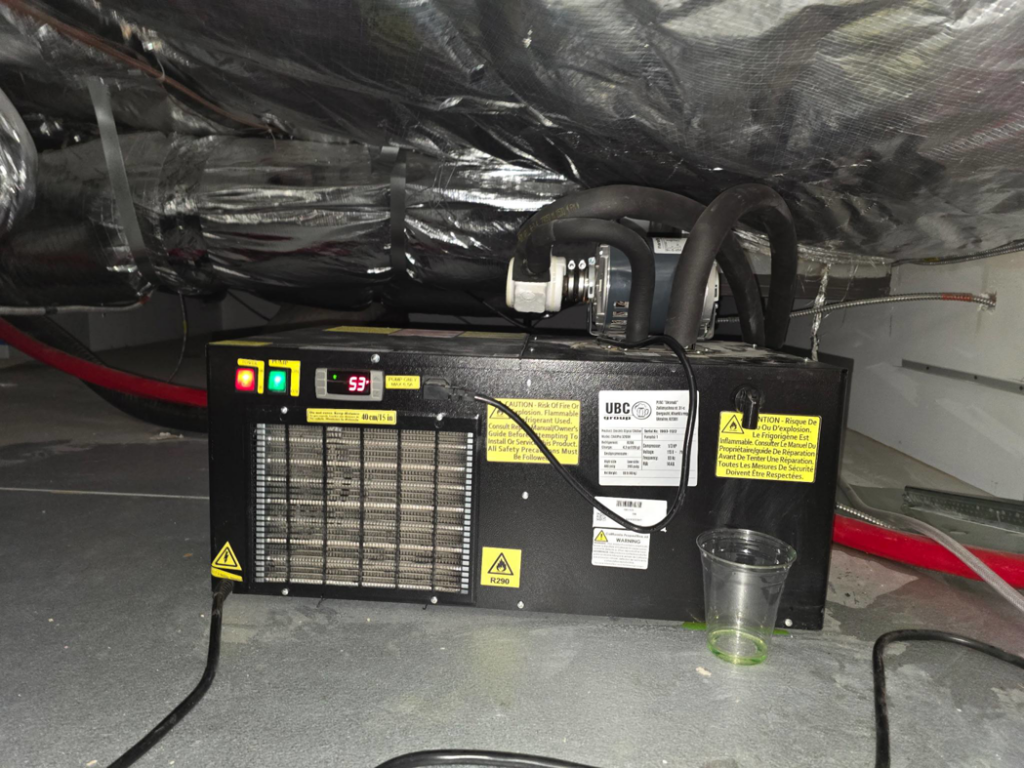 A commercial refrigeration unit maintained by Proctor Mechanical & Refrigeration in West Des Moines, IA.