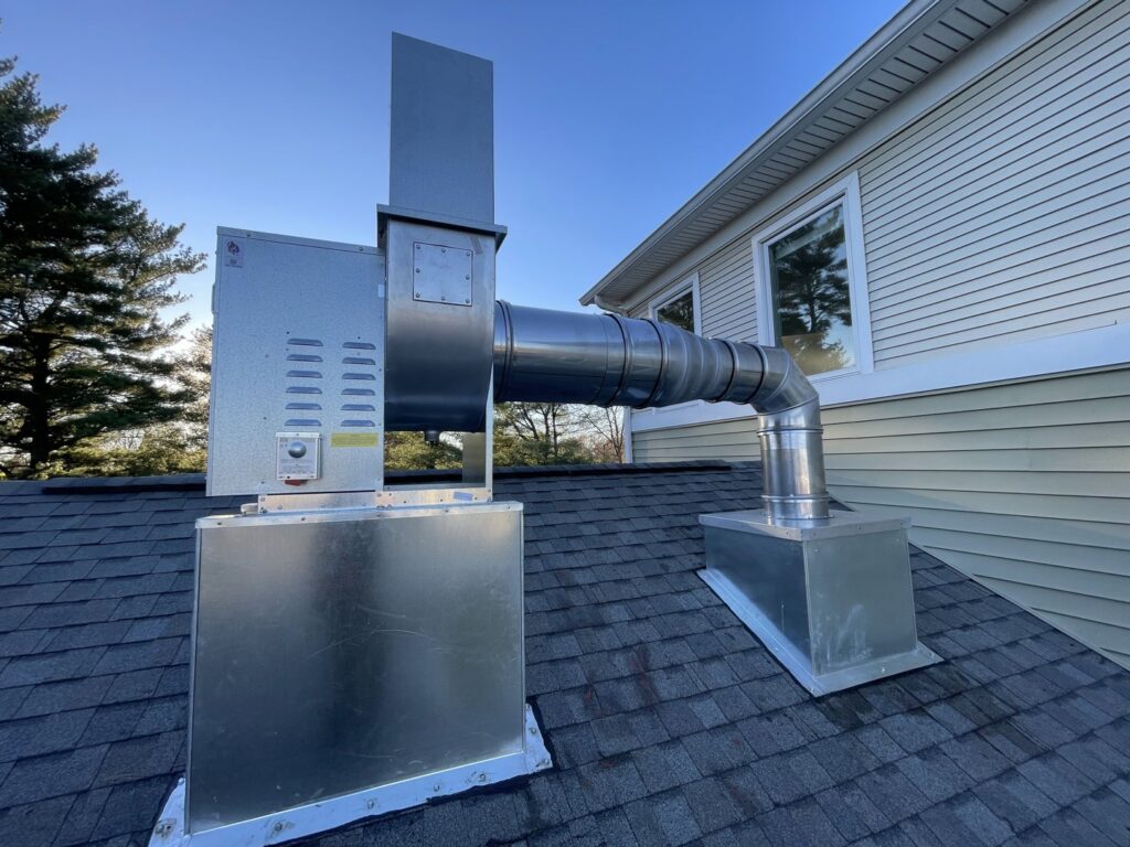 A commercial rooftop exhaust fan and ventilation system installed by GT Mechanical Services in Baltimore, MD