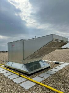 A commercial rooftop HVAC unit installed by A All Temp Inc. Heating & Cooling in Naperville, IL.