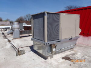 A large commercial rooftop HVAC unit, serviced by A-OK Heating & Cooling in Concord, GA.