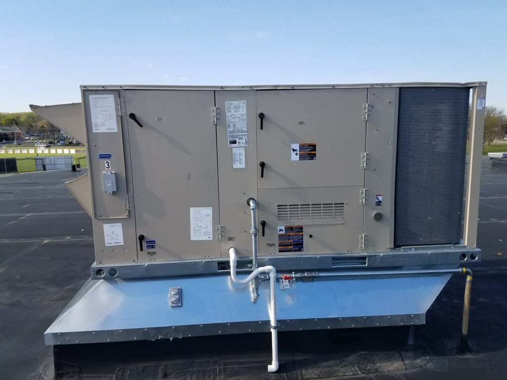 A large commercial rooftop HVAC unit installed by Absolute HVAC in Wilmington, DE.