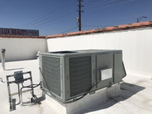A large commercial rooftop HVAC unit installed or serviced by Allstar Heating & Cooling in Port Richey, FL
