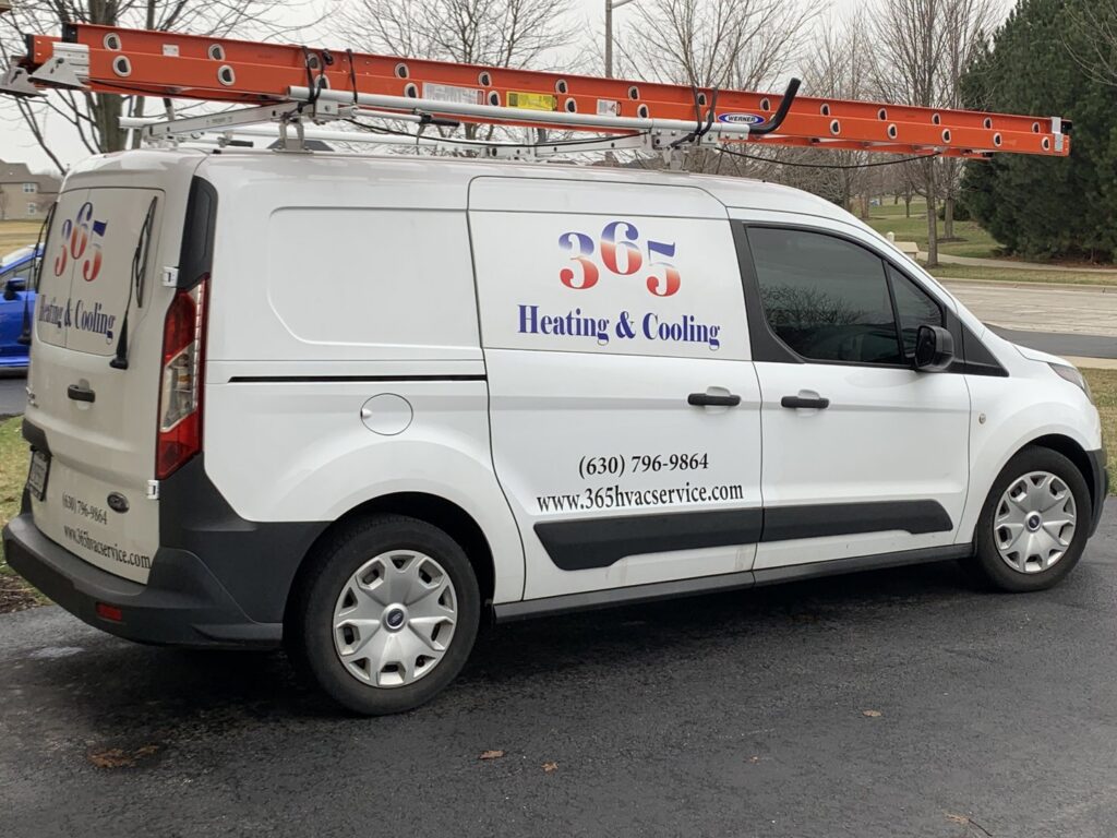 A commercial rooftop Carrier HVAC unit installed by 365 Heating & Cooling in North Aurora, IL.