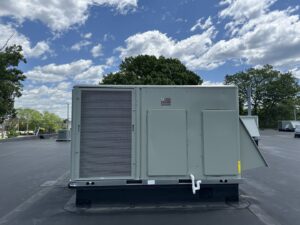 A commercial rooftop HVAC unit installed by Comfort Systems and Solutions in Coventry, RI