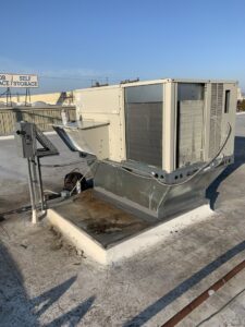 A commercial rooftop HVAC unit installed by Finney Heating and Cooling LLC in Post Falls, ID.