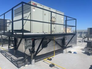 A large commercial rooftop HVAC unit installed by GT Mechanical Services in Baltimore, MD
