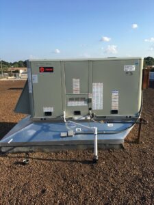 A commercial rooftop HVAC unit installed by C&K Air and Heating, Inc. in Olive Branch, MS.