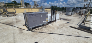 A large commercial rooftop HVAC unit installed by Seven 2 Seven Mechanical LLC in Concord, NC.