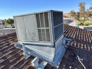 A large commercial rooftop HVAC unit installed by The Heating & Cooling Company LLC in Las Vegas, NV.