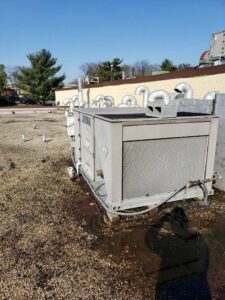 A large commercial rooftop HVAC unit by York, installed by JDL HVAC Services, LLC in Laurel, MD.