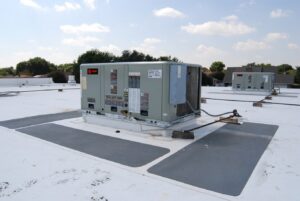 Commercial rooftop HVAC units installed and maintained by Chapman Air and Heat in Dallas, TX