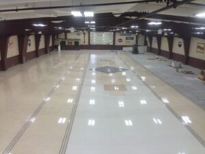 Large commercial space with newly installed tile flooring by Carpets By Cal Inc in Vernal, UT