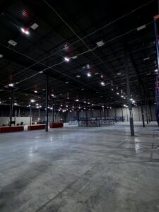 Bright commercial warehouse lighting installed by Dr. Sparky in Nashville, TN