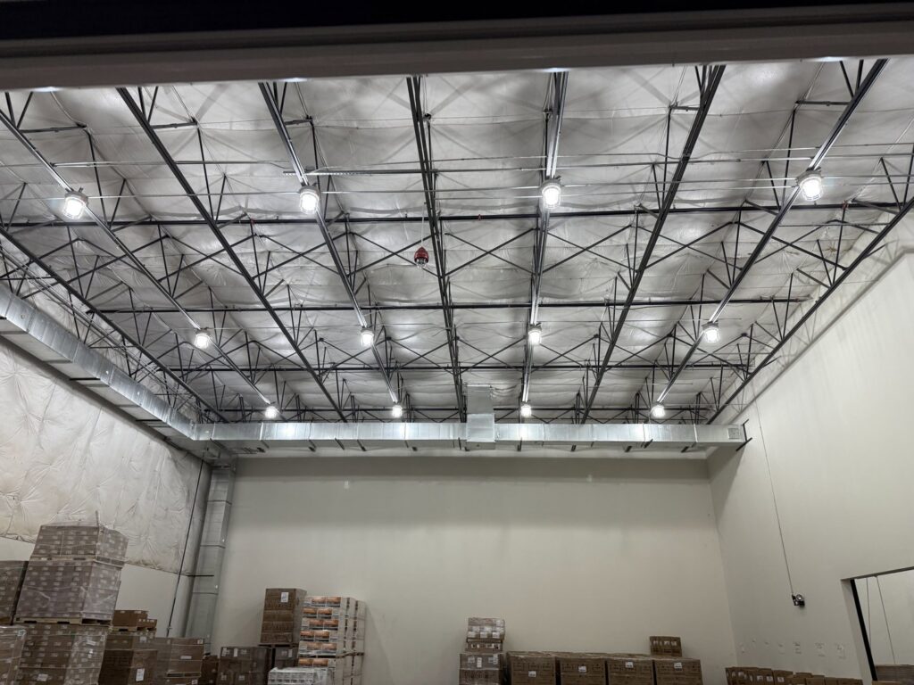 New overhead lighting installed in a commercial warehouse by kt_electricalcontractors in Spokane Valley, WA