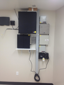 Commercial wiring and equipment installation on a wall by C.N.Copeland Electrical Service in Knoxville, TN