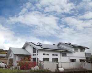A completed solar panel system installed on a residential roof by Alternate Energy Inc. in Pearl City, HI.