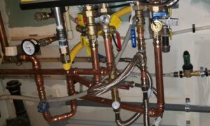 Detailed copper piping and valves for a boiler or hydronic system by The Heating Specialist in Portland, OR