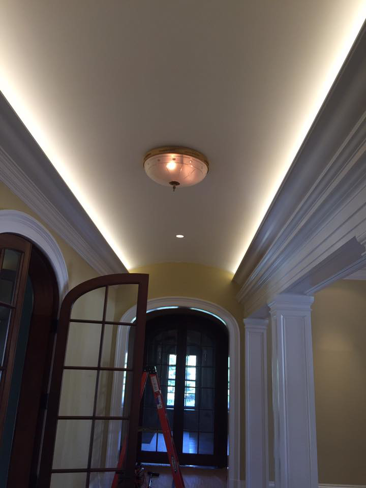 Professional installation of modern cove lighting and ceiling fixtures by Lynch Electric LLC in New Milford, CT
