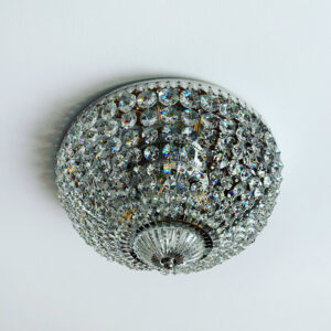A beautiful crystal flush mount ceiling light fixture installed by Harbour Electric in Wilmington, NC.