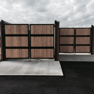 Custom wood and metal gates installed by Keith's Fence Co LLC in Edison, NJ, providing secure entry.