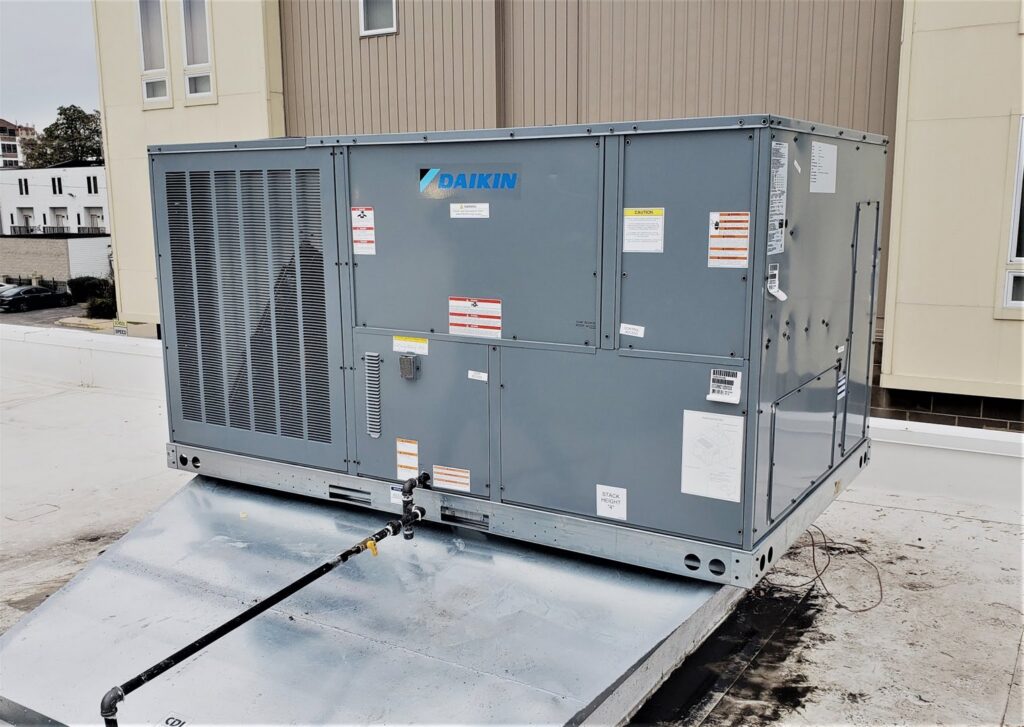 A Daikin commercial rooftop HVAC unit installed by 9-1-1 Heating & Air, LLC, providing efficient climate control in Milwaukee, WI.