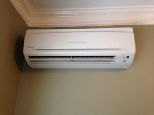 A Daikin ductless mini-split indoor unit installed on a wall by C&K Air and Heating, Inc. in Olive Branch, MS.