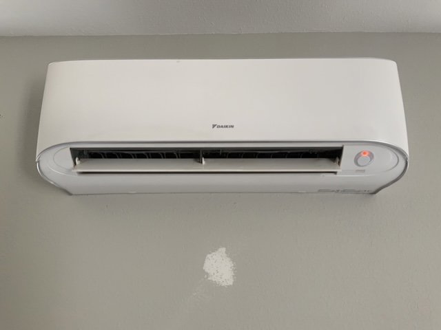 A Daikin wall-mounted mini-split indoor unit installed by Chill Out Heating and Cooling in Tulsa, OK.
