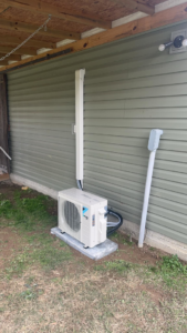 A Daikin mini-split outdoor condenser unit installed by G & N Heating and Cooling in Huntsville, AL.