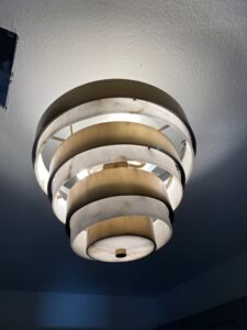A decorative ceiling light fixture installed by All Electric llc in Denver, CO