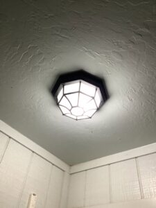 A decorative ceiling light fixture installed by Efficient Electric in Canton, MI.
