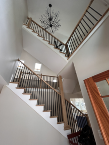 Elegant decorative chandelier installation by Nuts And Volts Electric LLC in Farmington, NH.