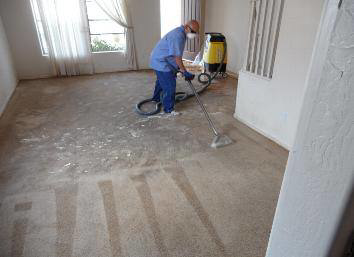 Deep carpet cleaning in progress, showing clean and dirty sections, by Surprise Carpet Cleaners in Surprise, AZ