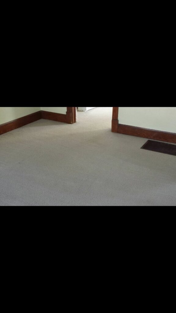 A detailed view of a clean, light-colored carpet after professional service by The Cleaning Connection in Saint Joseph, MO.