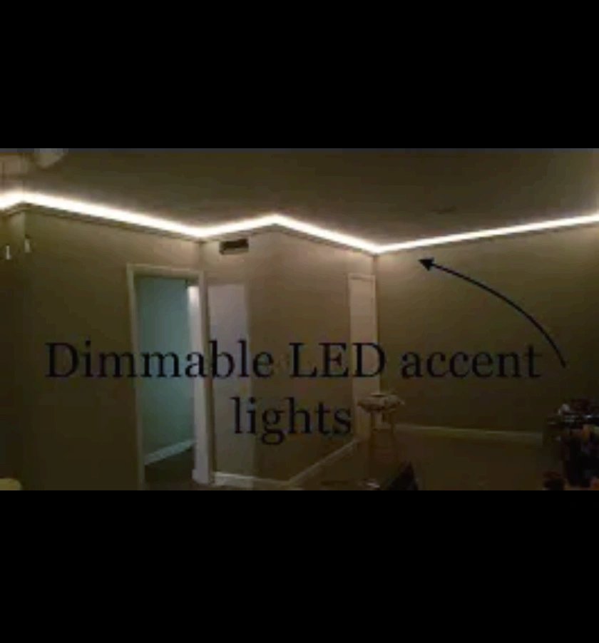 A room featuring newly installed dimmable LED accent lighting, completed by Affordable Electric of the Quad Cities in Davenport, IA.