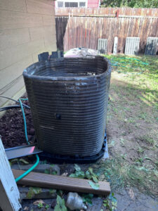 A dirty outdoor air conditioning coil, ready for cleaning or replacement by Primary Air Home Services in Aurora, CO.