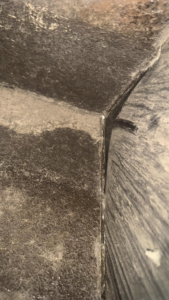 A very dirty and dusty air duct interior, showing the need for HVAC cleaning by Charlie Foxtrot HVAC in Gilbert, AZ.